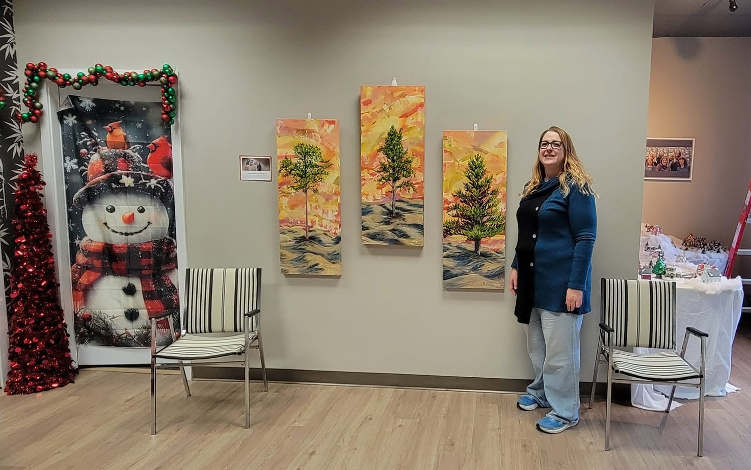 Original landscape painting by Andrea Kubis on display at Wrobel Massage Therapy