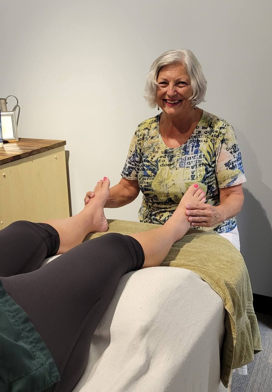 Reflexology treatment at Wrobel Massage Therapy in Kingsville, Ontario
